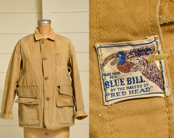 Vintage 1930s Red Head Hunting Jacket Canvas Duck Shooting - Etsy
