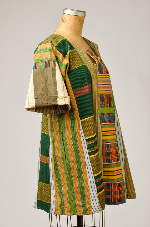 1960s African Patchwork Shirt Made in Togo Tradit… - image 2