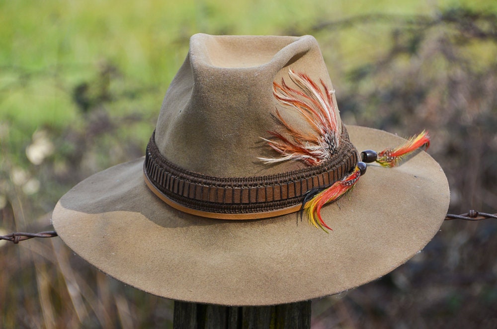 Vintage Fly Fishing Western Hat Brown Fur Felt Outdoorsman Hat -  Canada