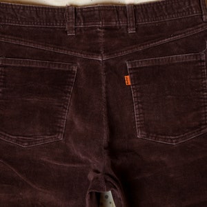 1970s Levis Orange Tag Uncut Corduroy Bootcut Tailored for Men Brown