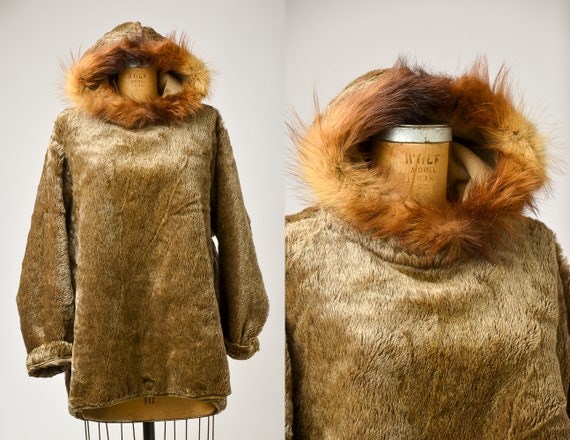 1940s WWll Pile Liner Filed Parka Mouton Fur Line… - image 1