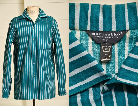 90s Marimekko Modern Striped Weighted Sateen Cotto