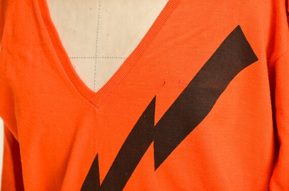 1950s Princeton University Cotton Knit Jersey Ora… - image 4