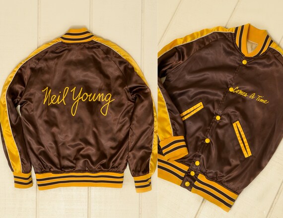 1970s Neil Young Comes A Time Tour Jacket Brown &