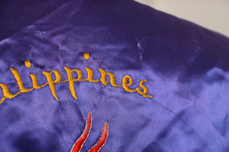 1950s Satin Souvenir Jacket Philippine Tour 'mickey' Etsy