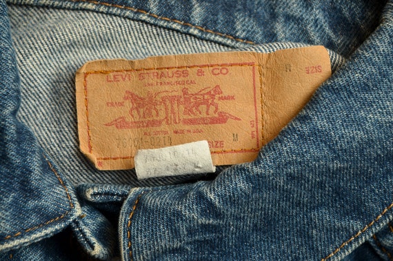 Vintage Levis Jean Jacket Dark Denim Ranch Hand T… - image 6