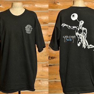 1998 Chrome Tour Front and Back Print Black Cotton T Shirt