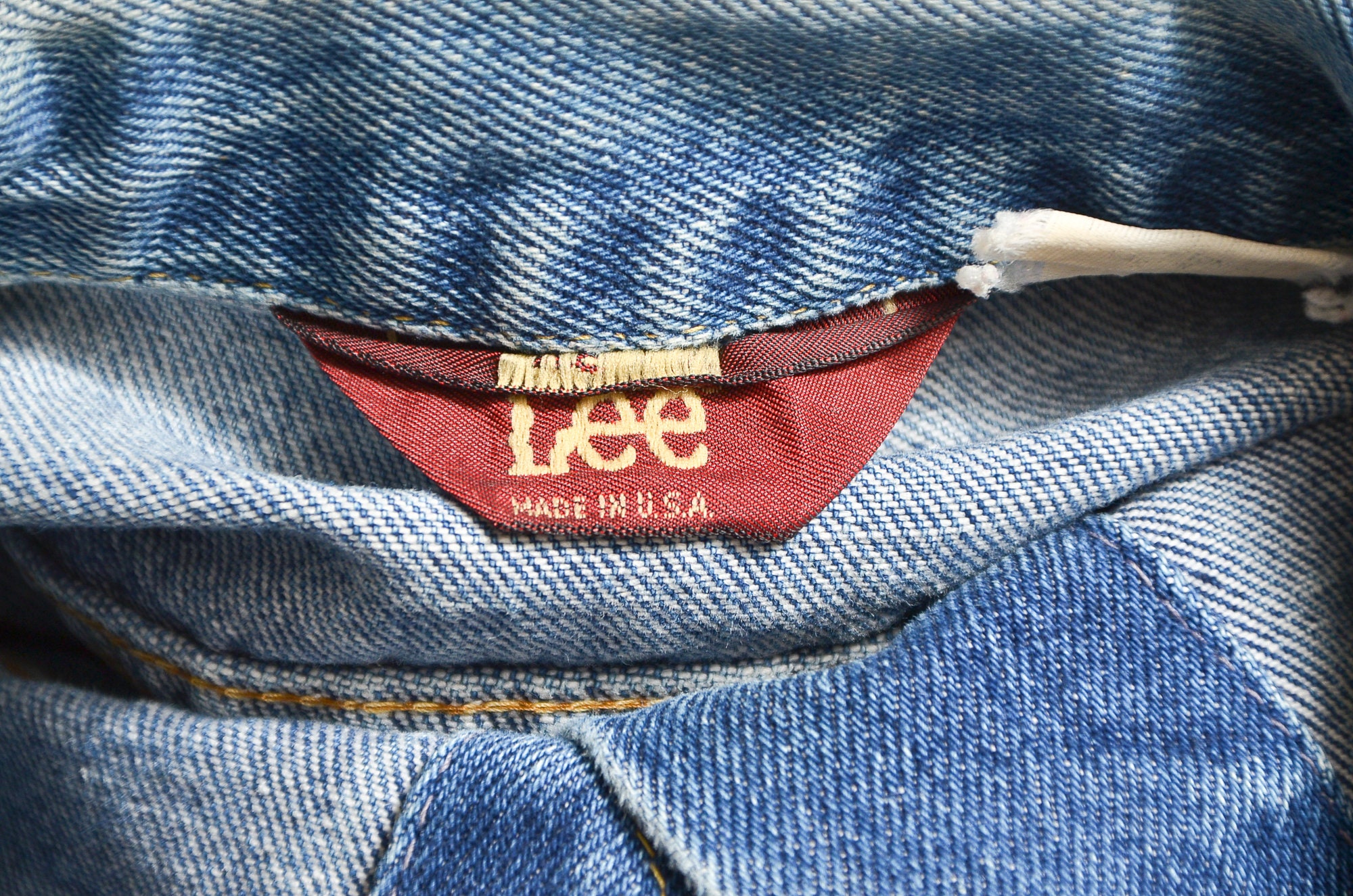 Vintage Lee Jean Jacket Blue Denim Western Ranch Hand Jean | Etsy