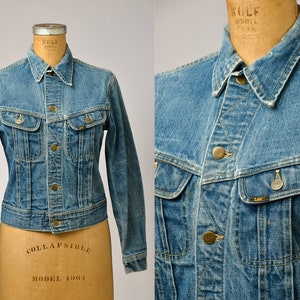 1960s Lee Indigo Sanforized Denim Jean Jacket Union Made Western Jean Jacket