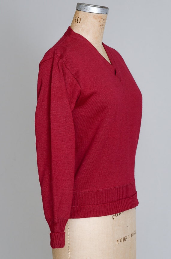 1940s Stadium Sweater Lasley Knitting Co. Seattle… - image 2