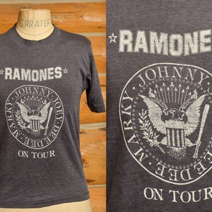 1980s Ramones On Tour Punk T Shirt