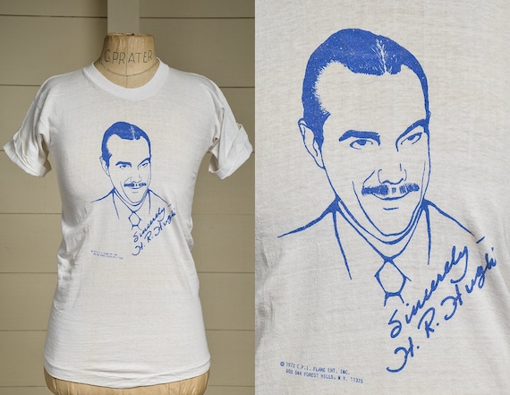 1970s Howard Hughes Promo Tee Funny Novelty T Shir