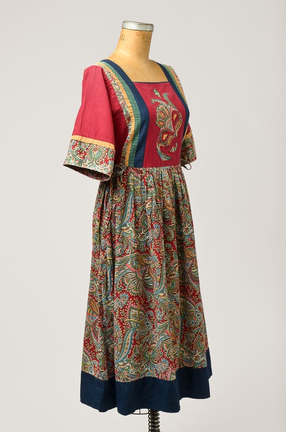 *SALE* Vintage 1970s Handmade Embroidered Folk Dress main image 0