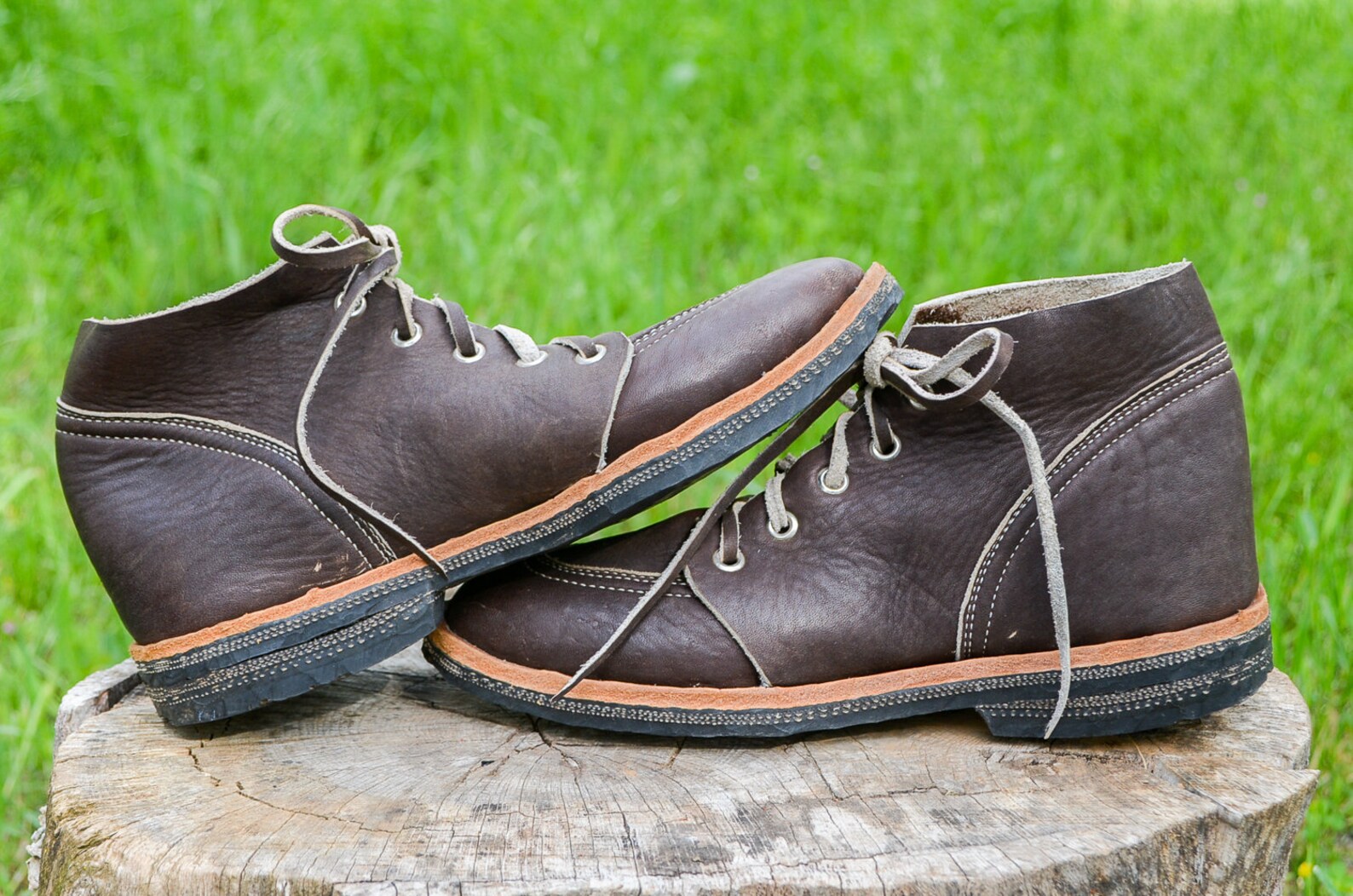 vintage brown ankle boots