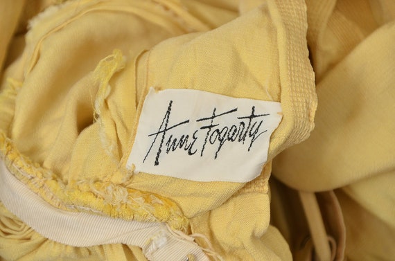 1950s Yellow Silk Day Dress Anne Fogarty Modern D… - image 7