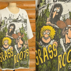 90s Fabulous Furry Freak Brothers Grass Roots Underground Comic Book T Shirt