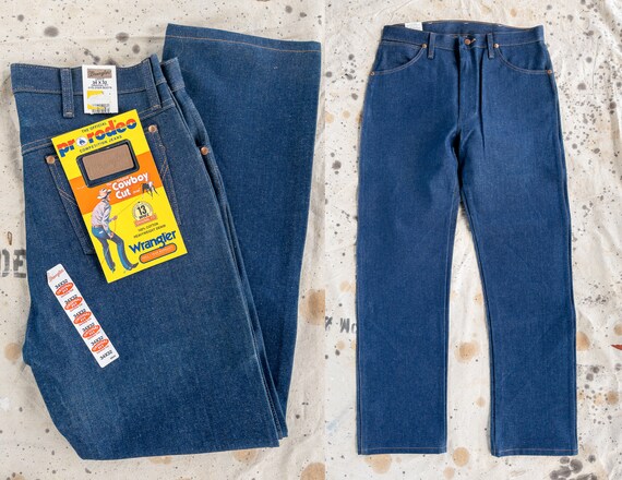 Vintage Wrangler Deadstock Jeans Dark Blue Denim … - image 1