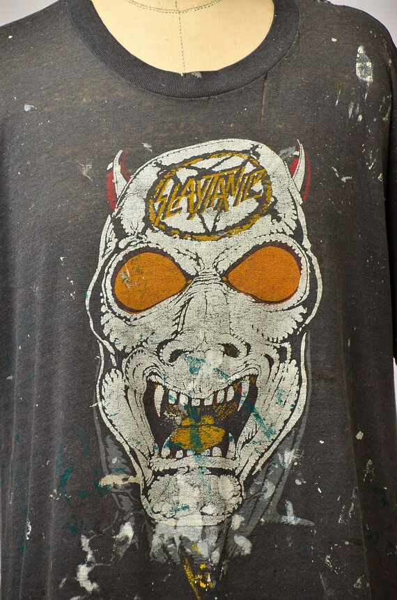 1980s Slayer Reign in Blood Distressed Front and Back
