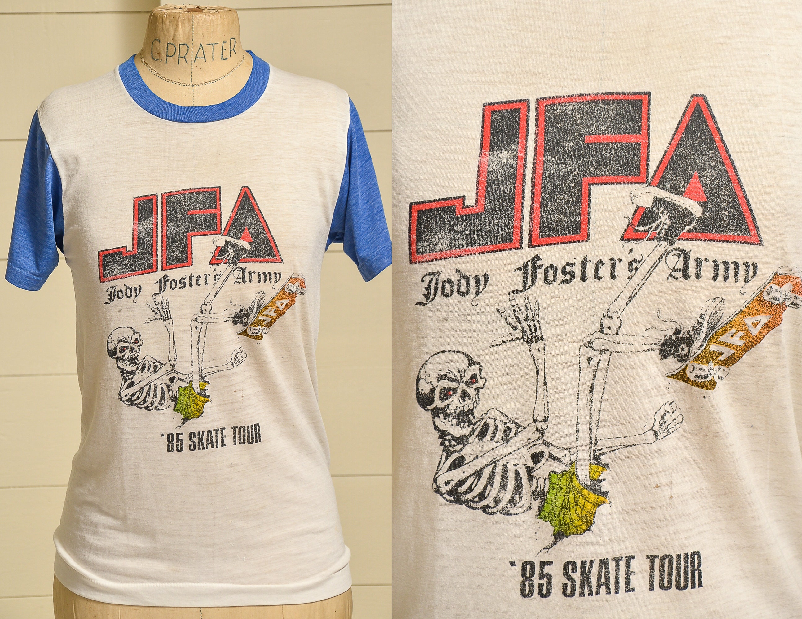1985 JFA Jody Fosters Army Hardcore Paper Thin Punk T Shirt Etsy