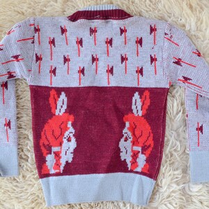 1950s Deadstock Indian Chief Kids Wool Ski Sweater size 4 image 5