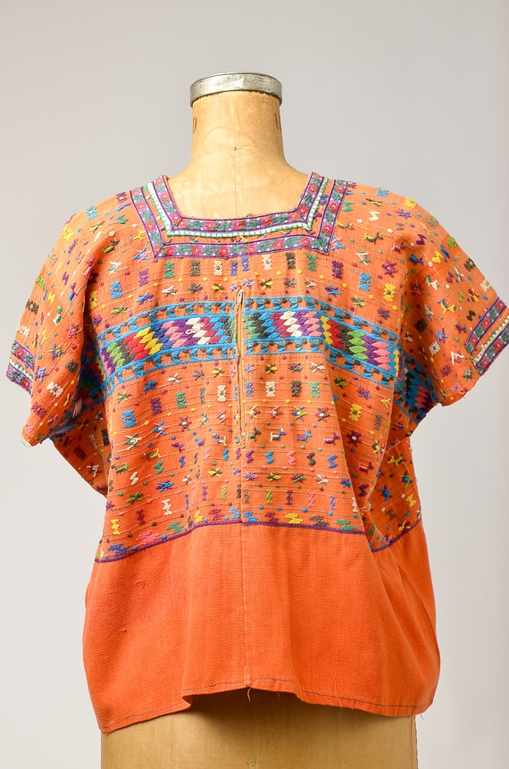 Antique Guatemalan Huipil Blouse Hand Woven Tradi… - image 6