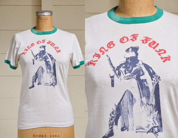 1970s Bootsy Collins King Of Funk Ringer T Shirt
