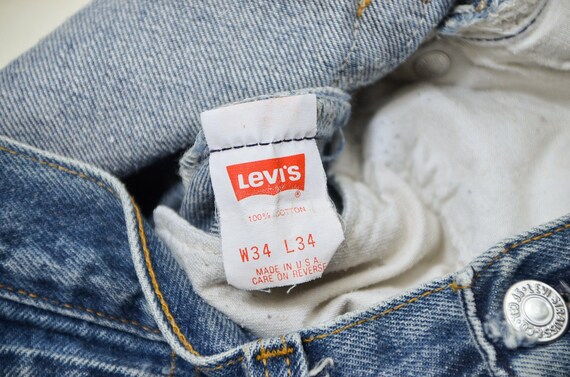1980s Levis 501 Made in USA Tapered Leg High Wais… - image 7