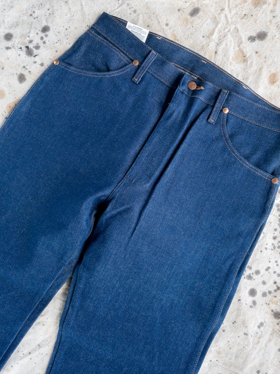 Vintage Wrangler Deadstock Jeans Dark Blue Denim … - image 3