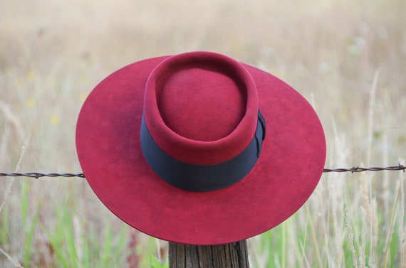 1950s Western Hat XXXXX Beaver Brown Fur Felt Phe… - image 4