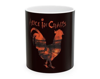 Alice in Chains Rooster Mug | Ceramic Coffee Mug