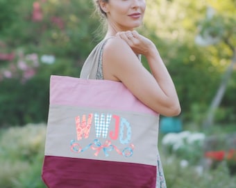 Wwjd Tote Bag, Christian Pastel Coquette Bag