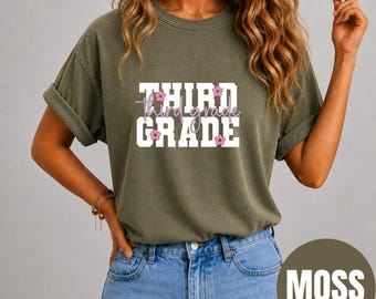 Comfort Colors Teacher Shirt, Back To School Graphic Tee, Retro Kindergarten Apparel, Retro Graphic Shirt, Vintage Aesthetic Apparel