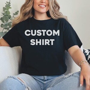 Personalized Text T-Shirt, Custom Name Tee, Unisex Design