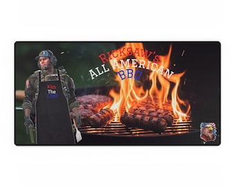 Ricksaw's All American BBQ CS2 Desk Mat Funny 31.5" x 15.5"