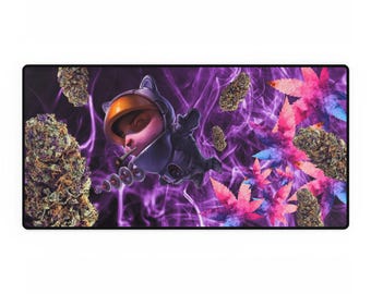 Astronaut Teemo LOL Cannabis Desk Mat 31.5" x 15.5"