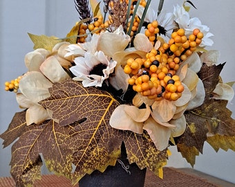 Floral Arrangement,  Floral Centerpiece,  Silk Flower Arrangement,  Fall Floral Arrangement