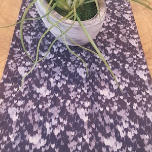 Table Runner, Black Table Runner,  Black and Gray Table Runner,  Black and Gray Reversible Runner,  Modern Black Table Runner