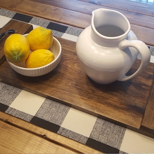Wooden Serving Tray,  Decorative Wood Tray,  Serving Tray with Handles