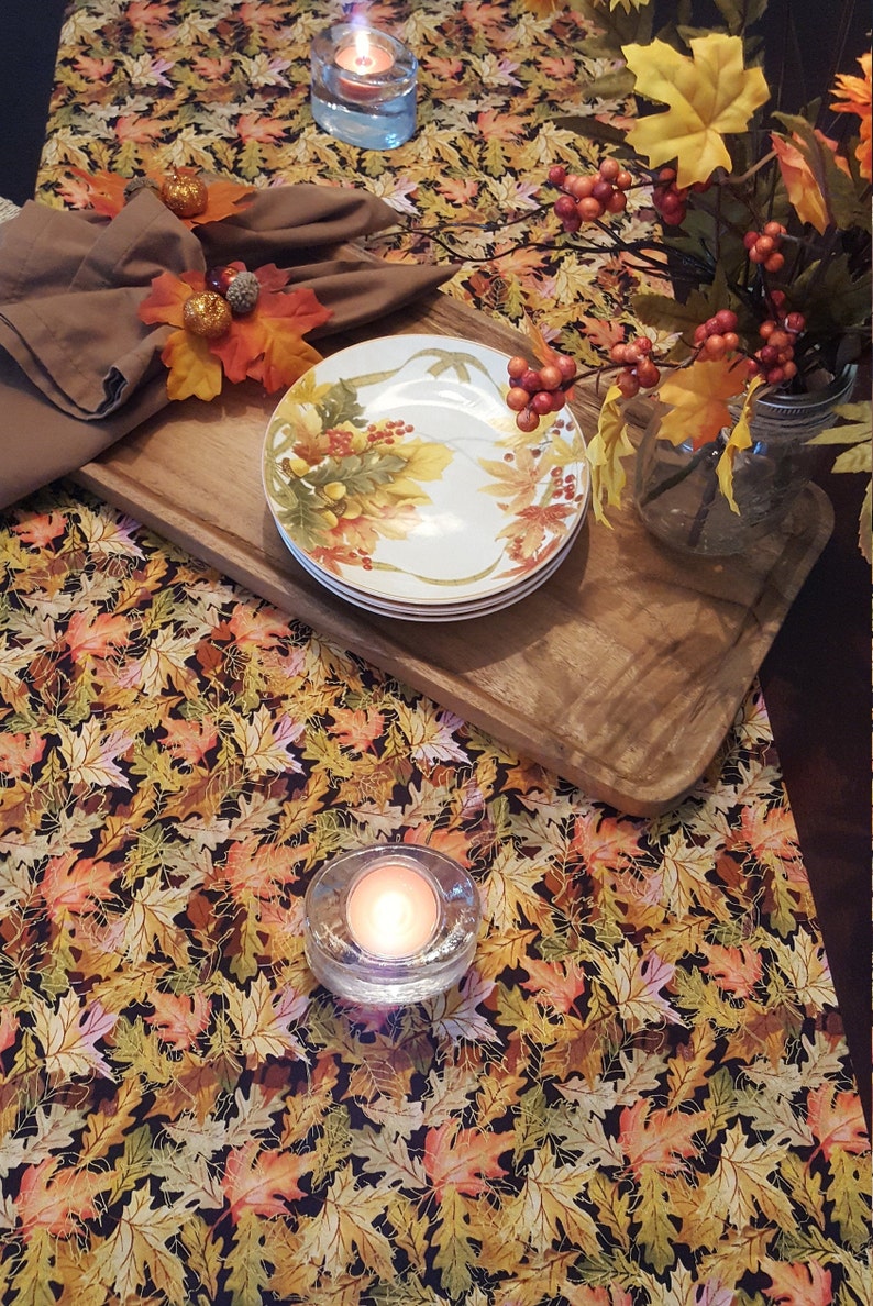 Autumn Table Runner Thanksgiving Table Runner Fall Table Runner Harvest Table Runner