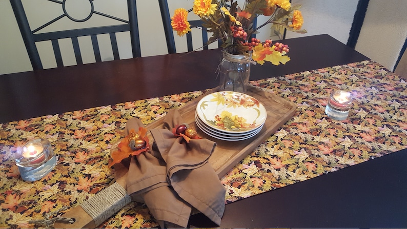 Autumn Table Runner Thanksgiving Table Runner Fall Table Runner Harvest Table Runner