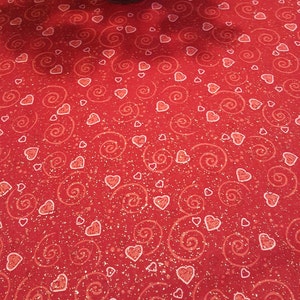 Table Runner, Valentine Table Runner, Red and Pink Valentine Table Runner, Glitter Heart Table Runner image 5