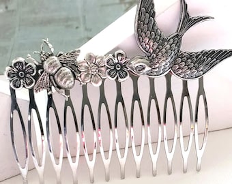 Vintage Hair Barrette Silver Tone Metal Kitty Cat Top Hair  display picture 2