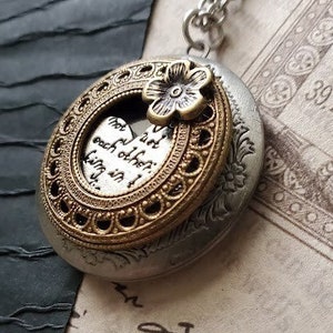 Love Letter Halskette | Kunst Medaillon | Schriftkette | Handschrift Halskette | Hidden Message Schmuck