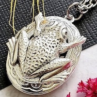 Frog Locket Solid Brass Nature Amphibian Unique Locket Hidden Secret ...