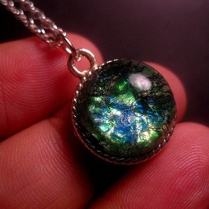 Opal Necklace - Green Opal - Small - Simple Necklace - Christmas Gift - Custom Chain Length