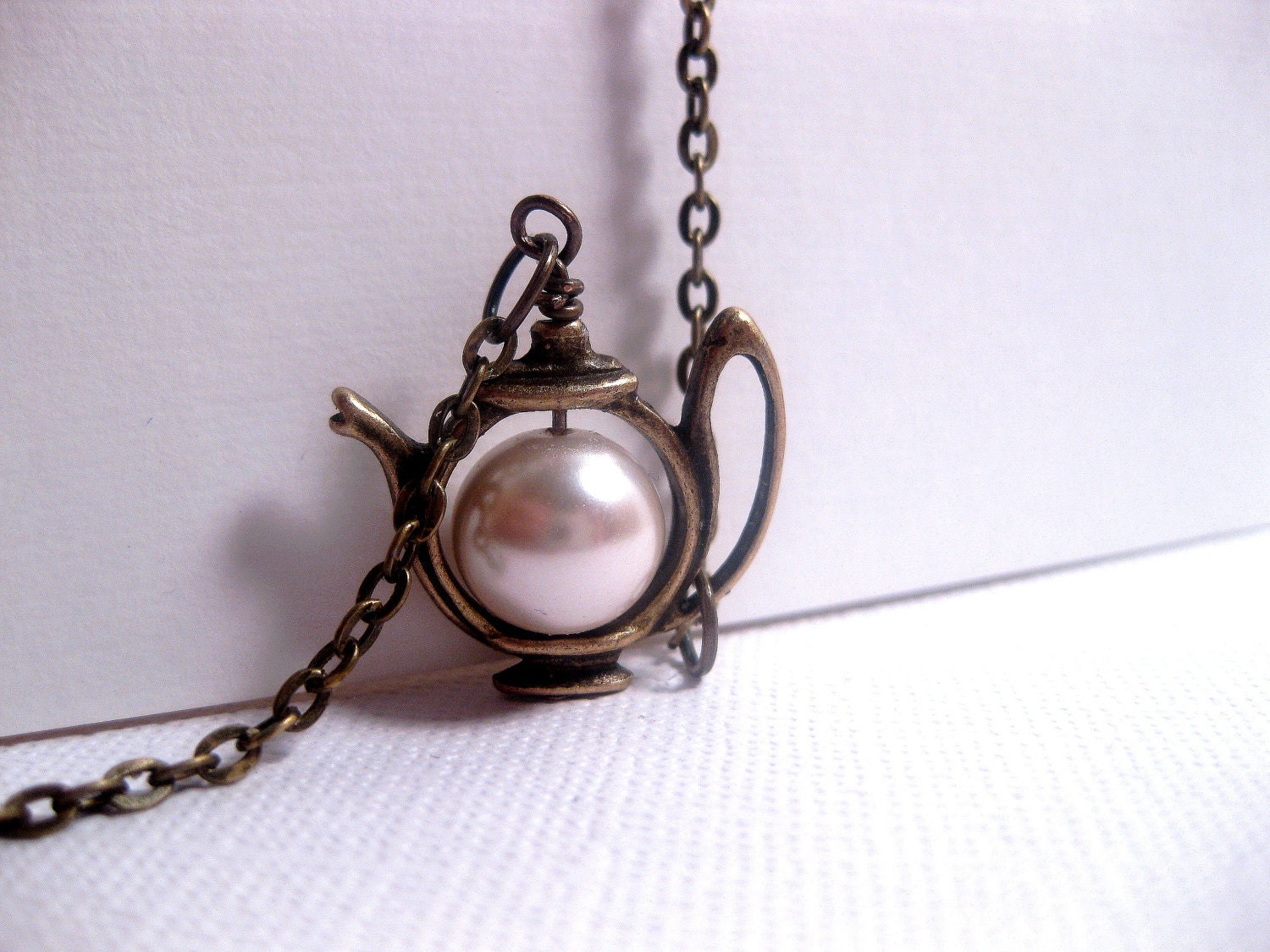 Teapot Necklace Alice in Wonderland Necklace Vintage Style Etsy