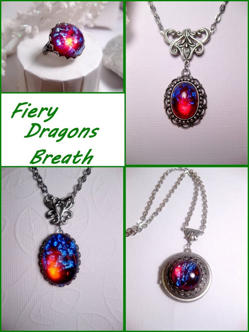 Opal Necklace Galaxy Stone Dragons Breath Custom Chain Etsy