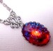 Mexican Fire Opal Necklace | Dragons Breath Jewelry | Game Of Thrones | Harry Potter Ruby Bloodstone | Birthday Gift | Eye Of Sauron Stone 