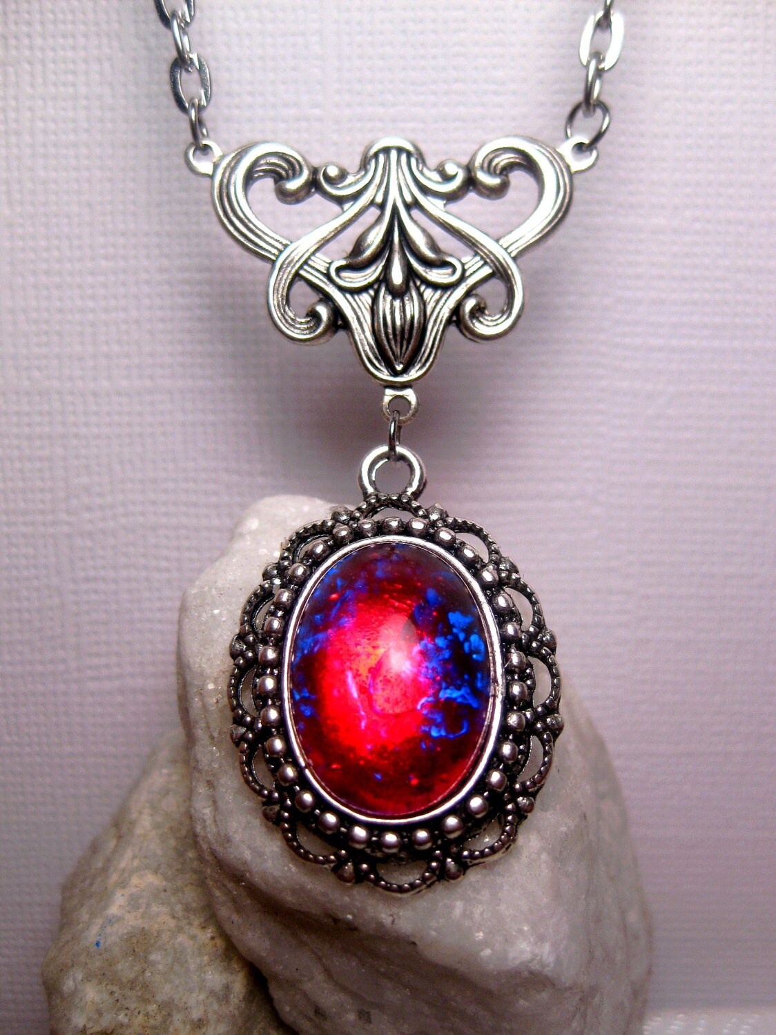 Dragon's Breath Necklace Fire Opal 