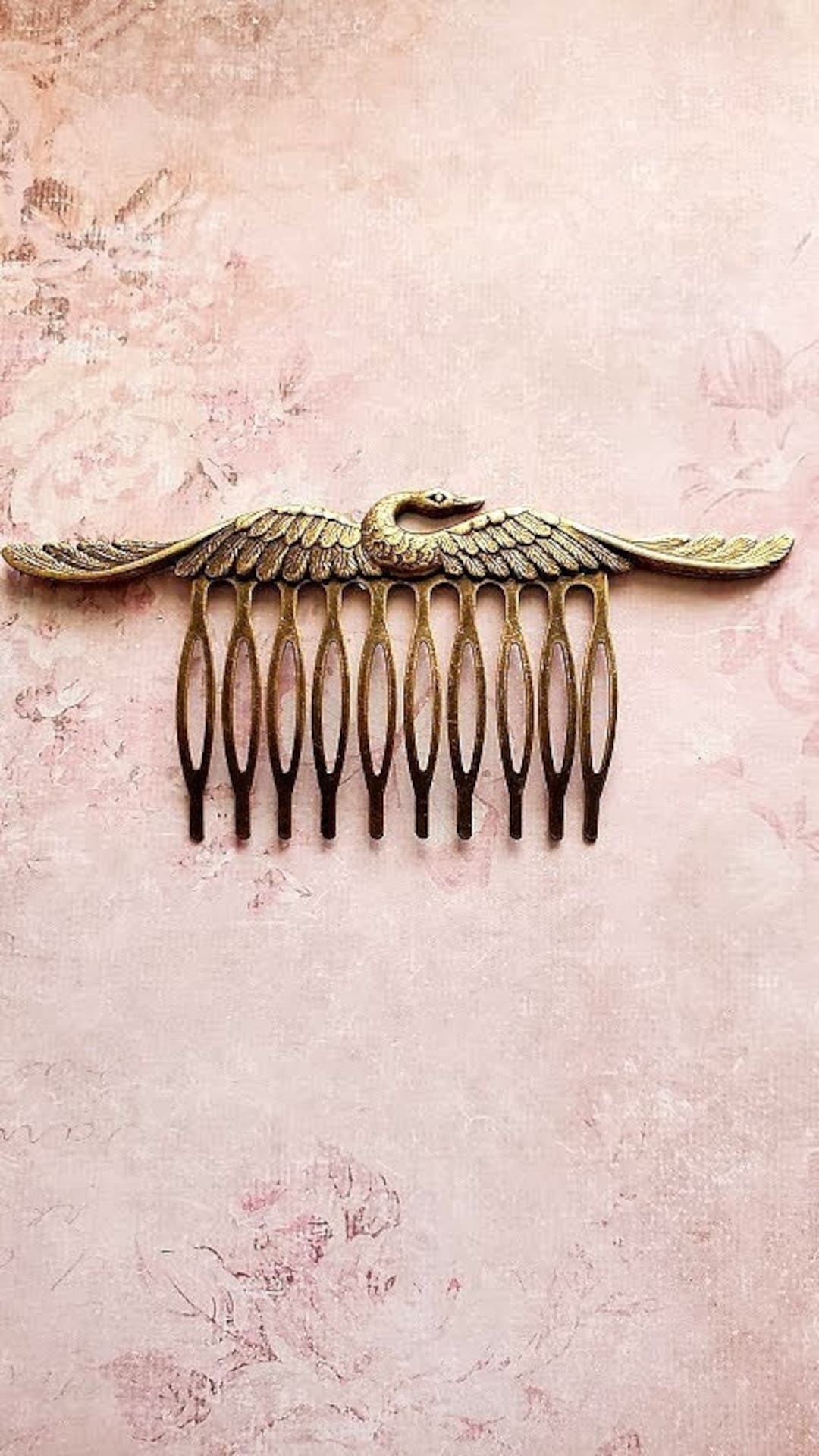 Swan Bronze Hair Comb Wedding Fantasy Hairpiece Etsy
